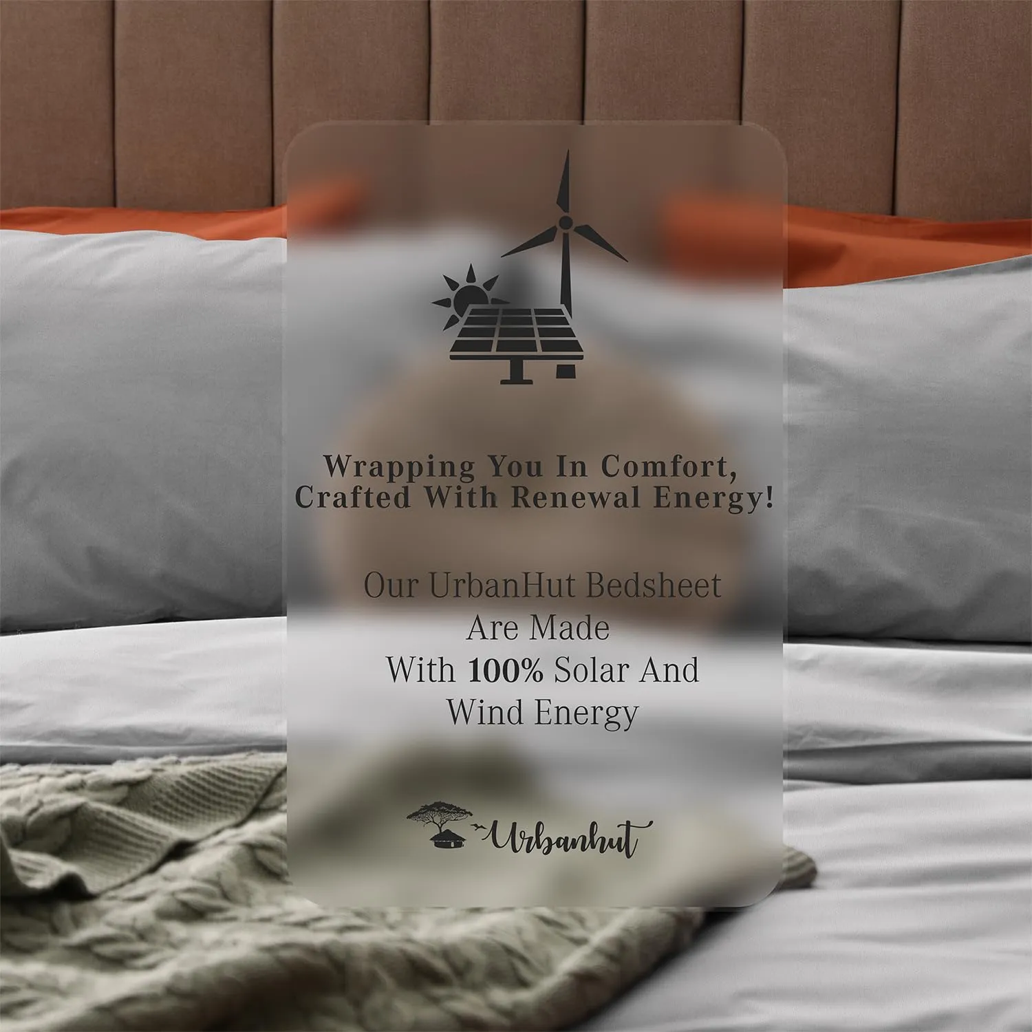 URBANHUT 1000 Thread Count Egyptian Cotton Sheets Queen Size, Breathable Long Staple, 4 Pc Bed Sheet Sets, Luxury Hotel Sateen Sheets Fits 16" Deep Pocket - Silver Grey
