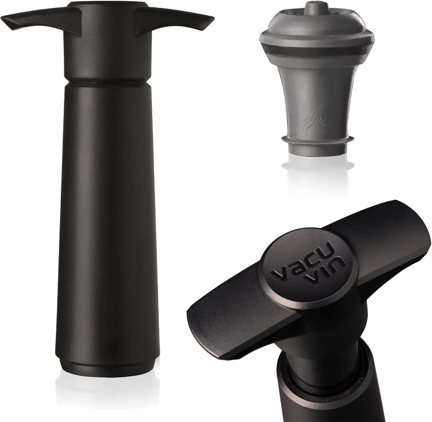 Vacu Vin 509523 Wine Pump Count, Black 1 Stopper