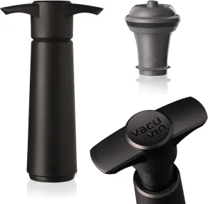 Vacu Vin 509523 Wine Pump Count, Black 1 Stopper
