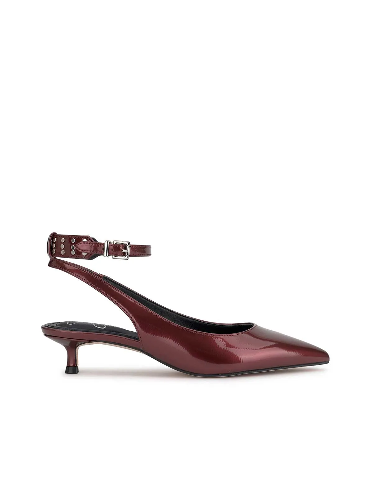 Vellana Kitten Heel Pump in Oxblood