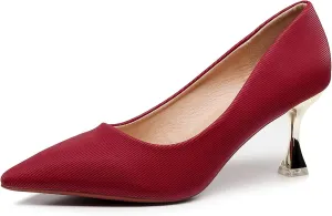 VenusCelia Women's Golden-Sun Pump Stiletto Heel Shoe