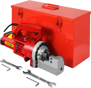 VEVOR Electric Rebar Cutter, 1250W Portable Electric Hydraulic Rebar Cutter, Cutting up to 3/4 Inch #6 4-20mm Rebar within 4 Seconds,110V,with Easy to Carry Stainless Box