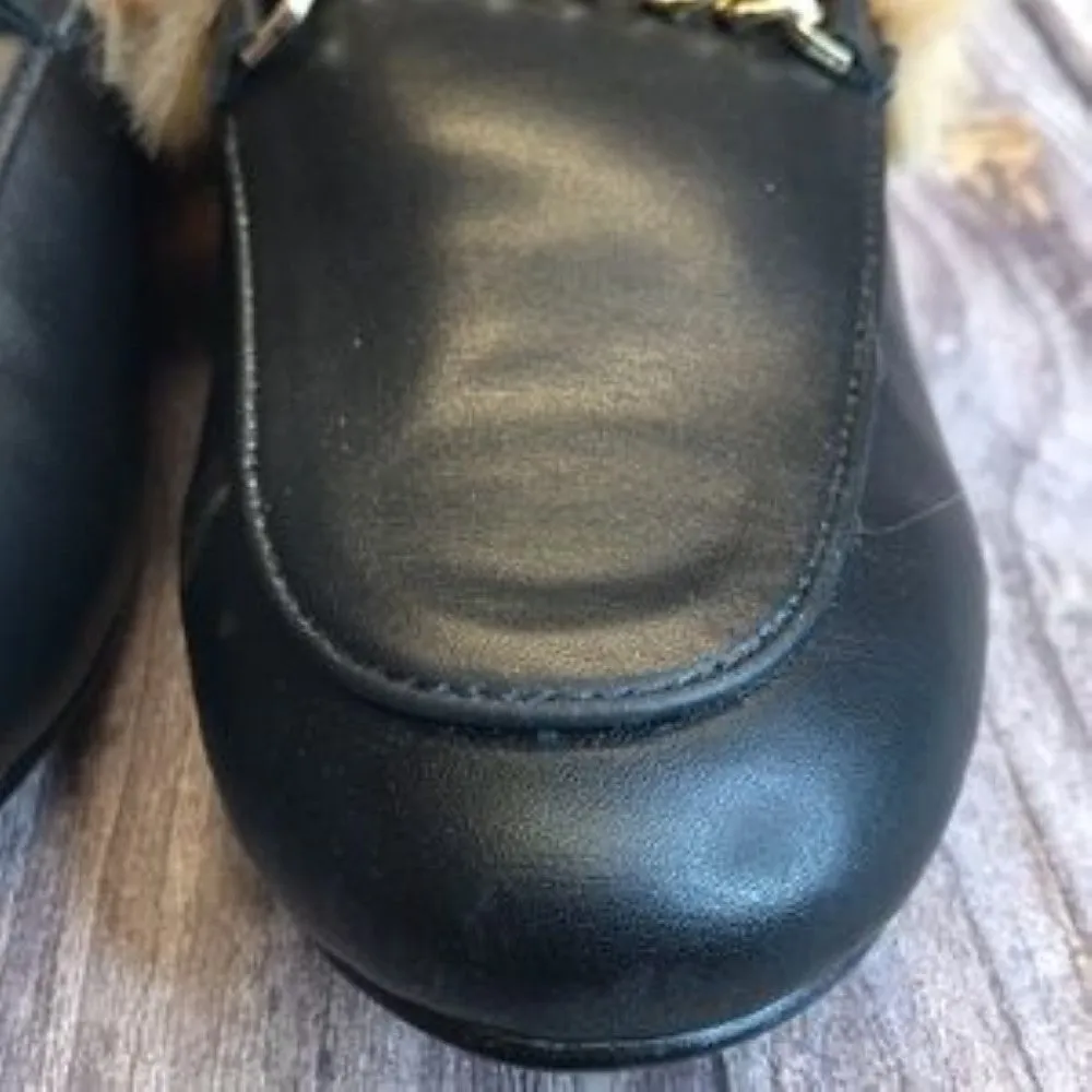 Vintage Havana Lynn Fur Loafer Slide Sandals 8M