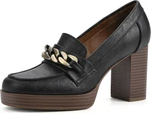 WHITE MOUNTAIN Women's Shoes Manning Platform Heel Loafer