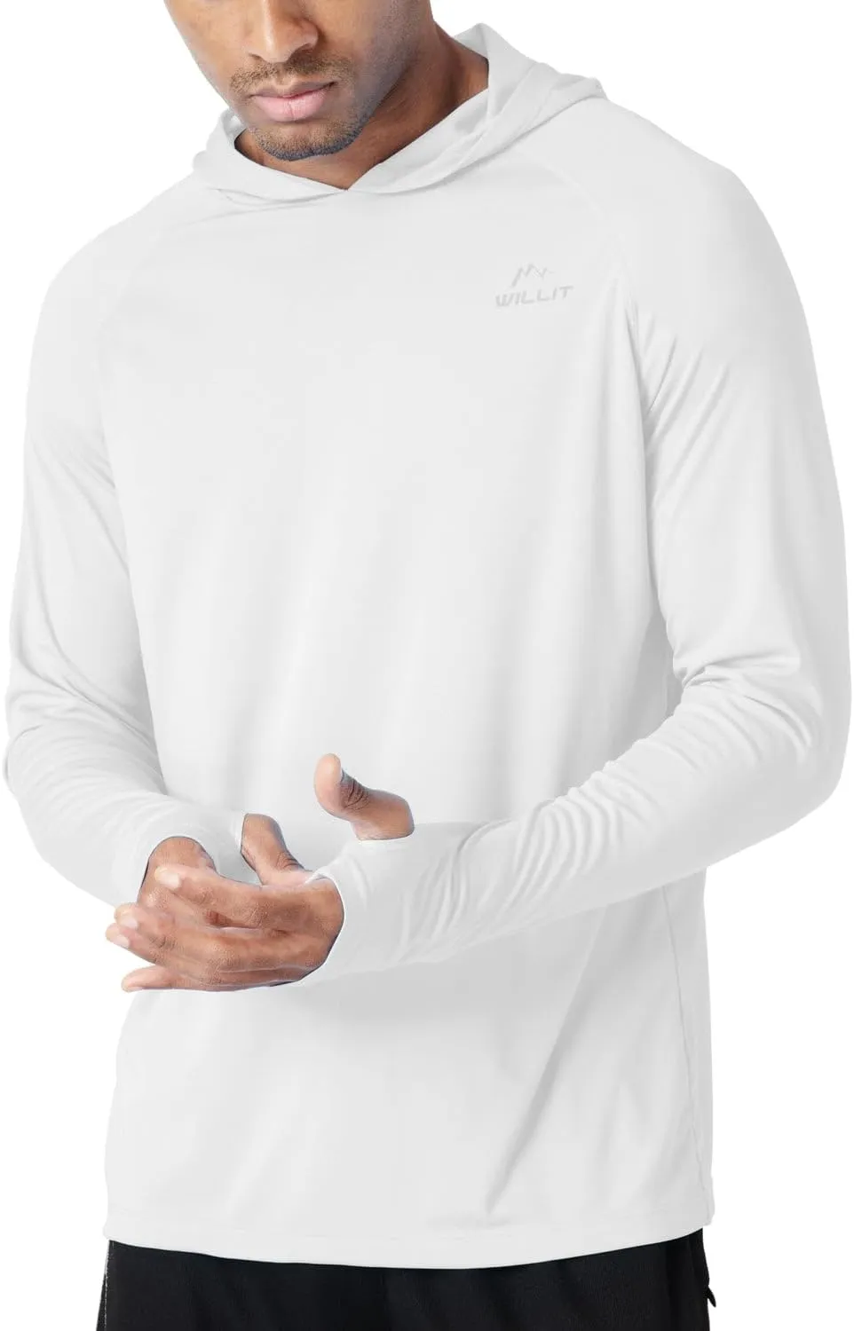 Willit Men's Sun Shirts UPF 50  Rash Guard Long Sleeve Sun Protection Hoodie SPF UV Fishing Lightweight Athletic Running