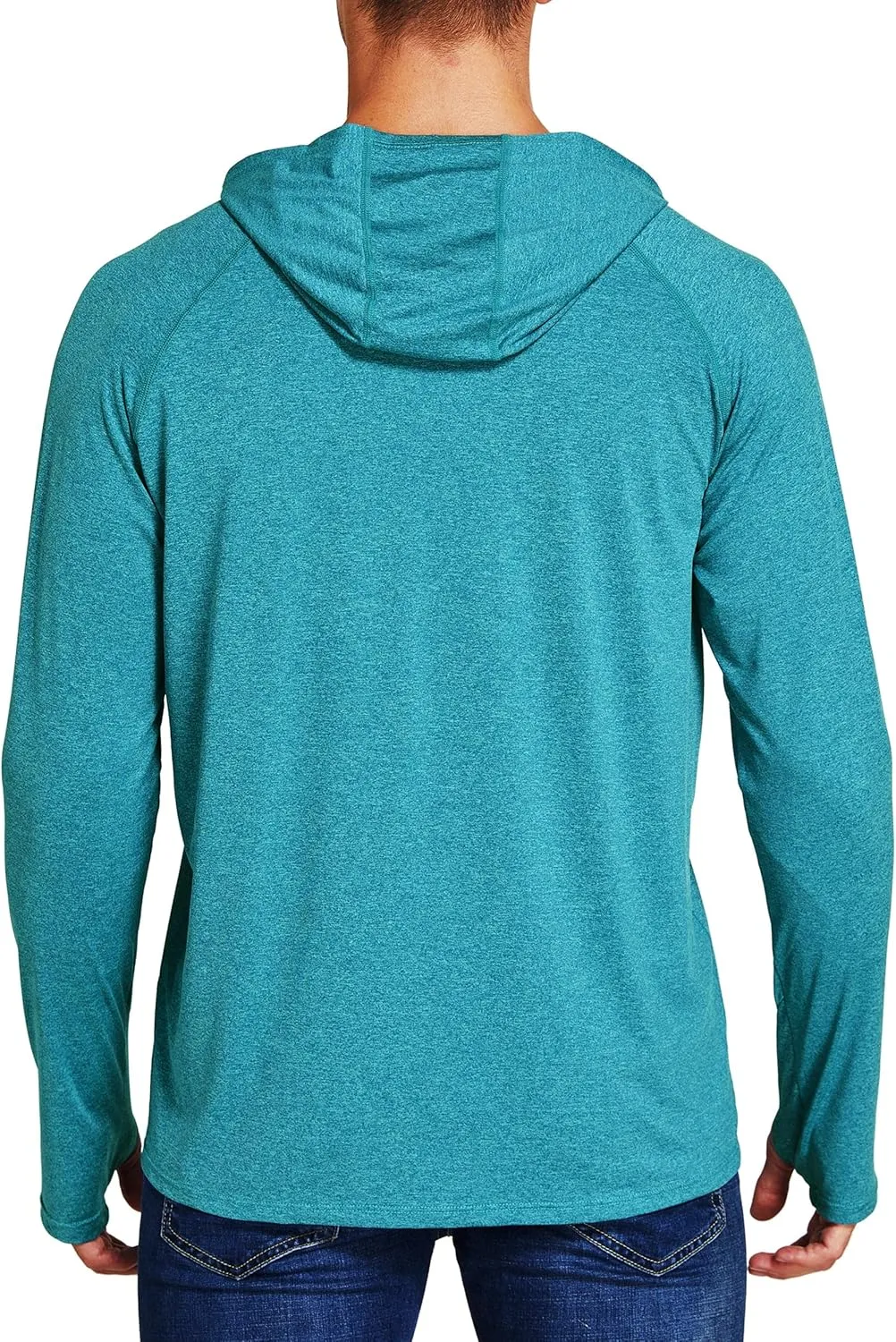Willit Men's Sun Shirts UPF 50  Rash Guard Long Sleeve Sun Protection Hoodie SPF UV Fishing Lightweight Athletic Running