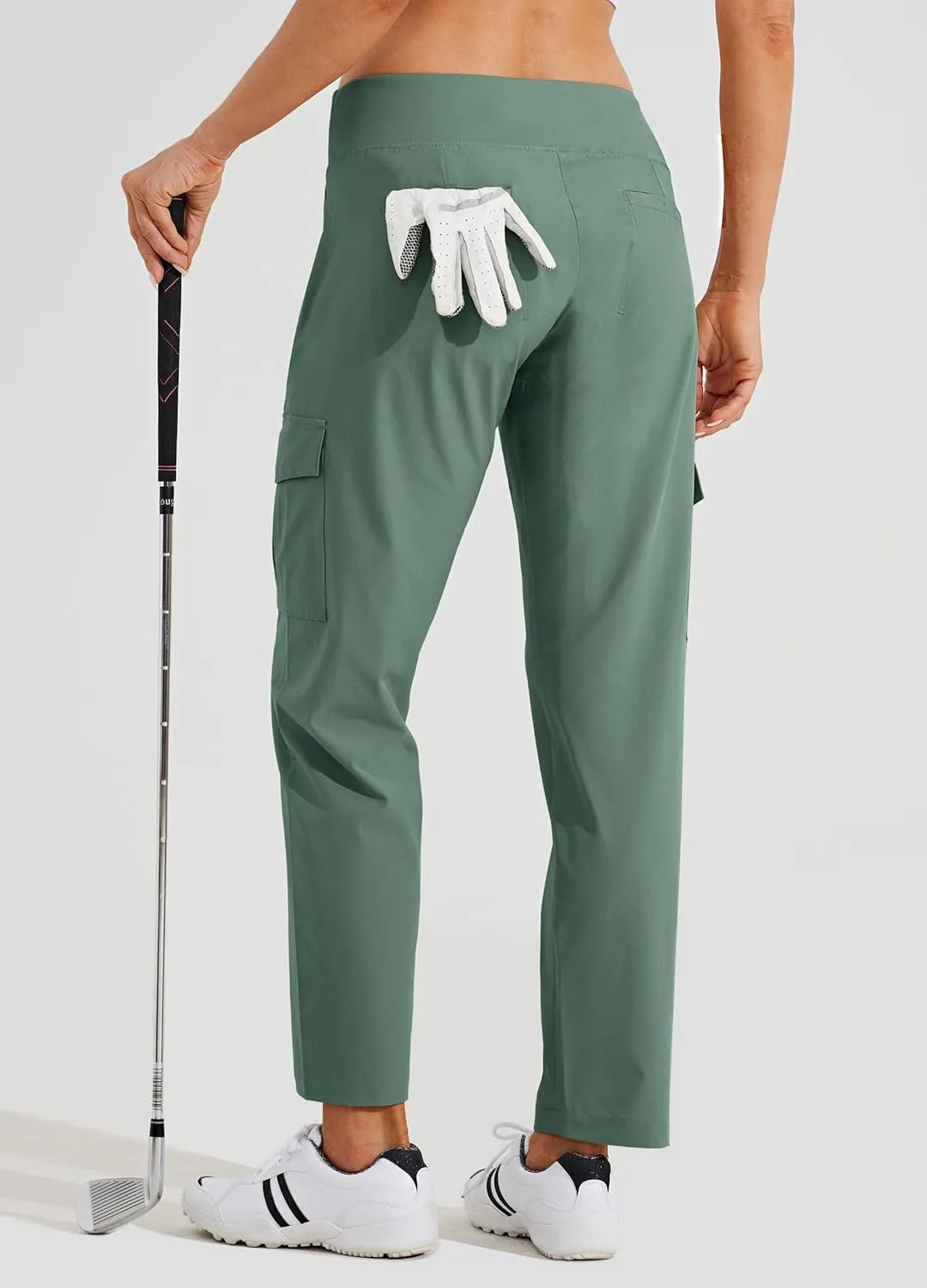 Willit Women's Golf Pants Athletic Quick Dry Pants Lightweight Cargo Travel Pants with Pockets Water Resistant