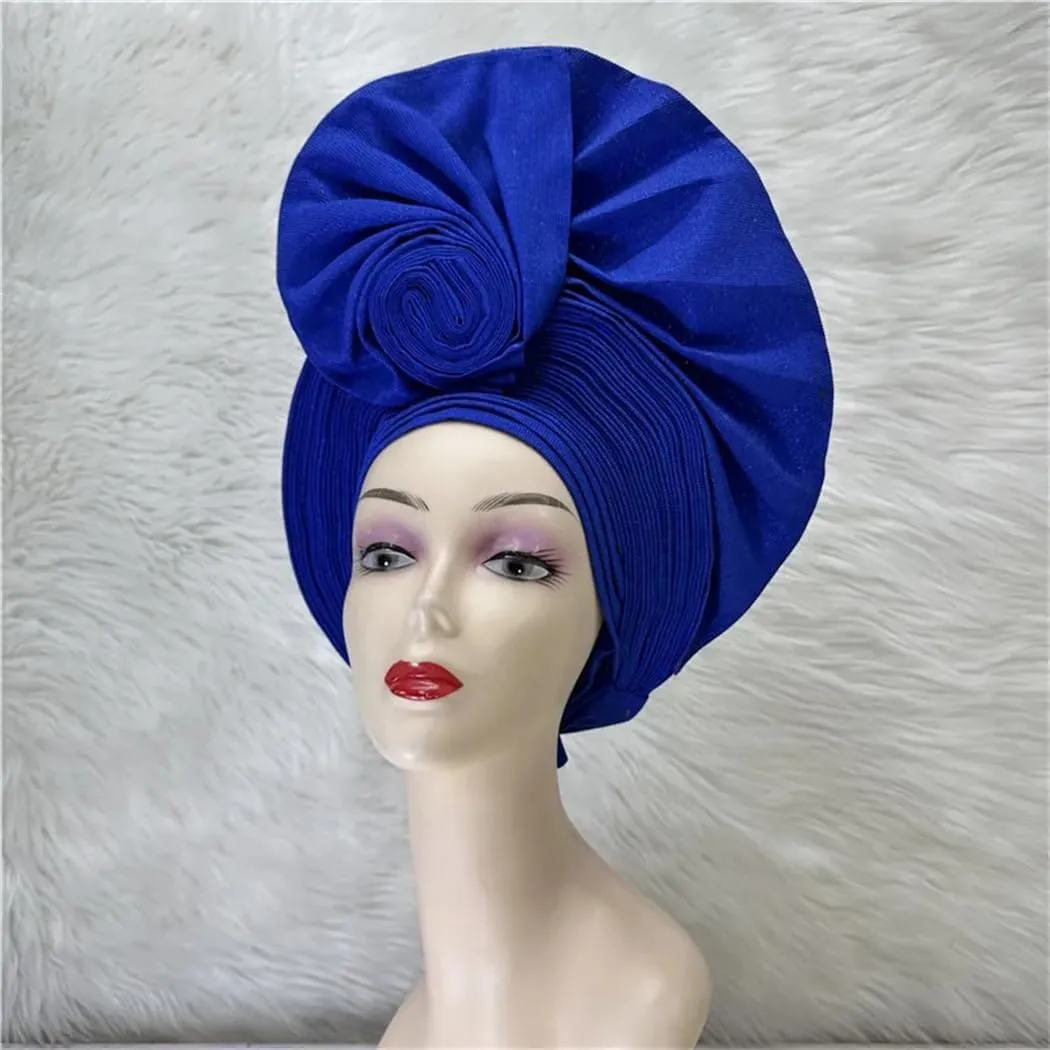 Women's African Wedding Headband Nigerian Turban In Aso Ebi Style Wedding Accessory
