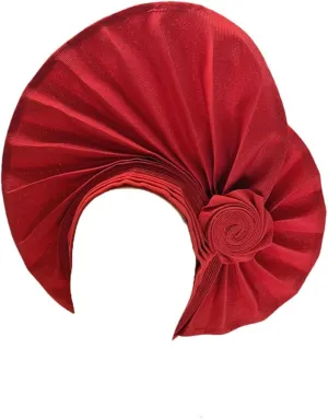 Women's African Wedding Headband Nigerian Turban In Aso Ebi Style Wedding Accessory