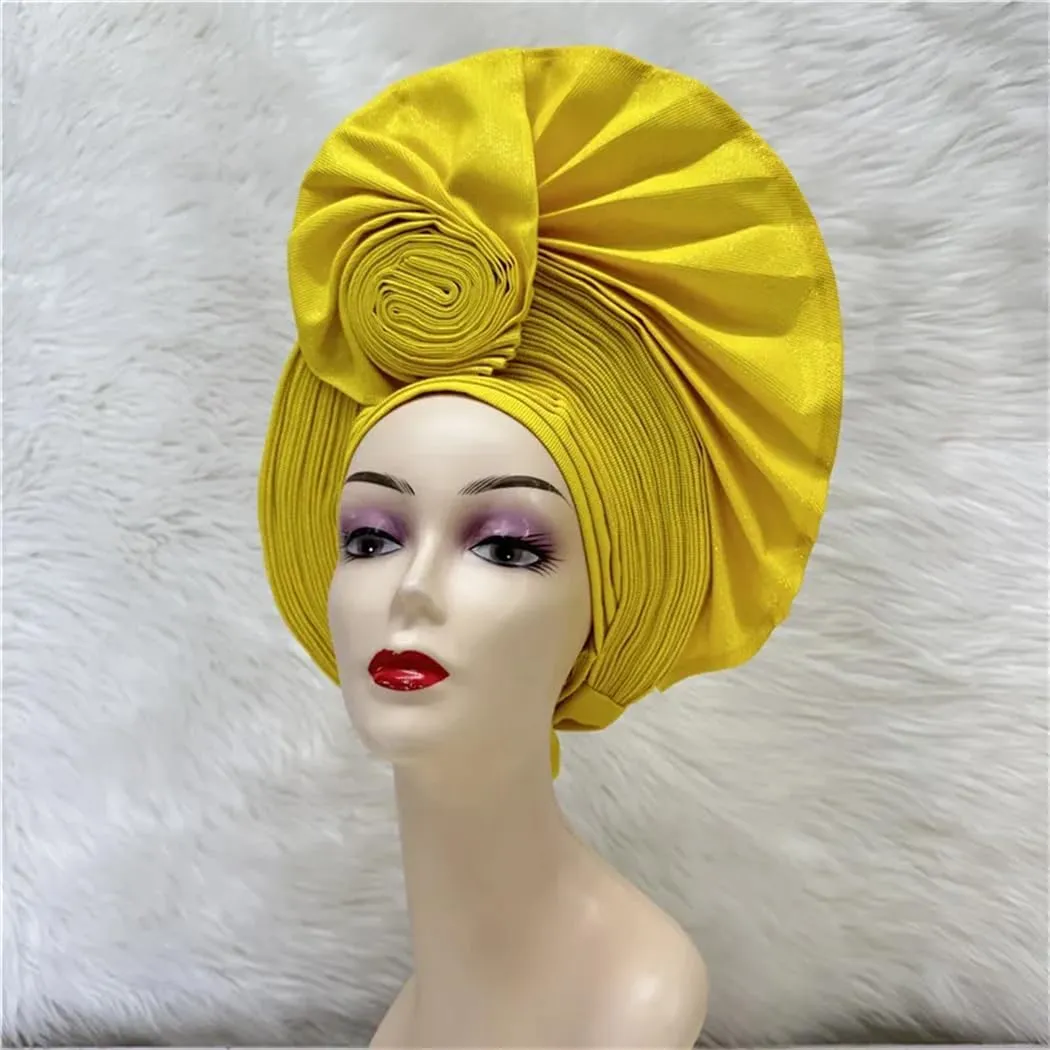 Women's African Wedding Headband Nigerian Turban In Aso Ebi Style Wedding Accessory