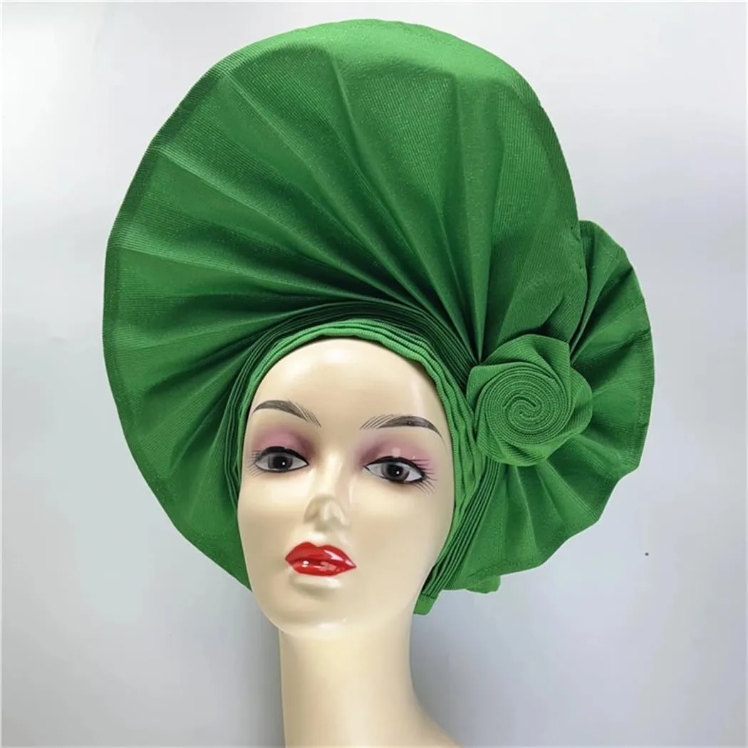 Women's African Wedding Headband Nigerian Turban In Aso Ebi Style Wedding Accessory