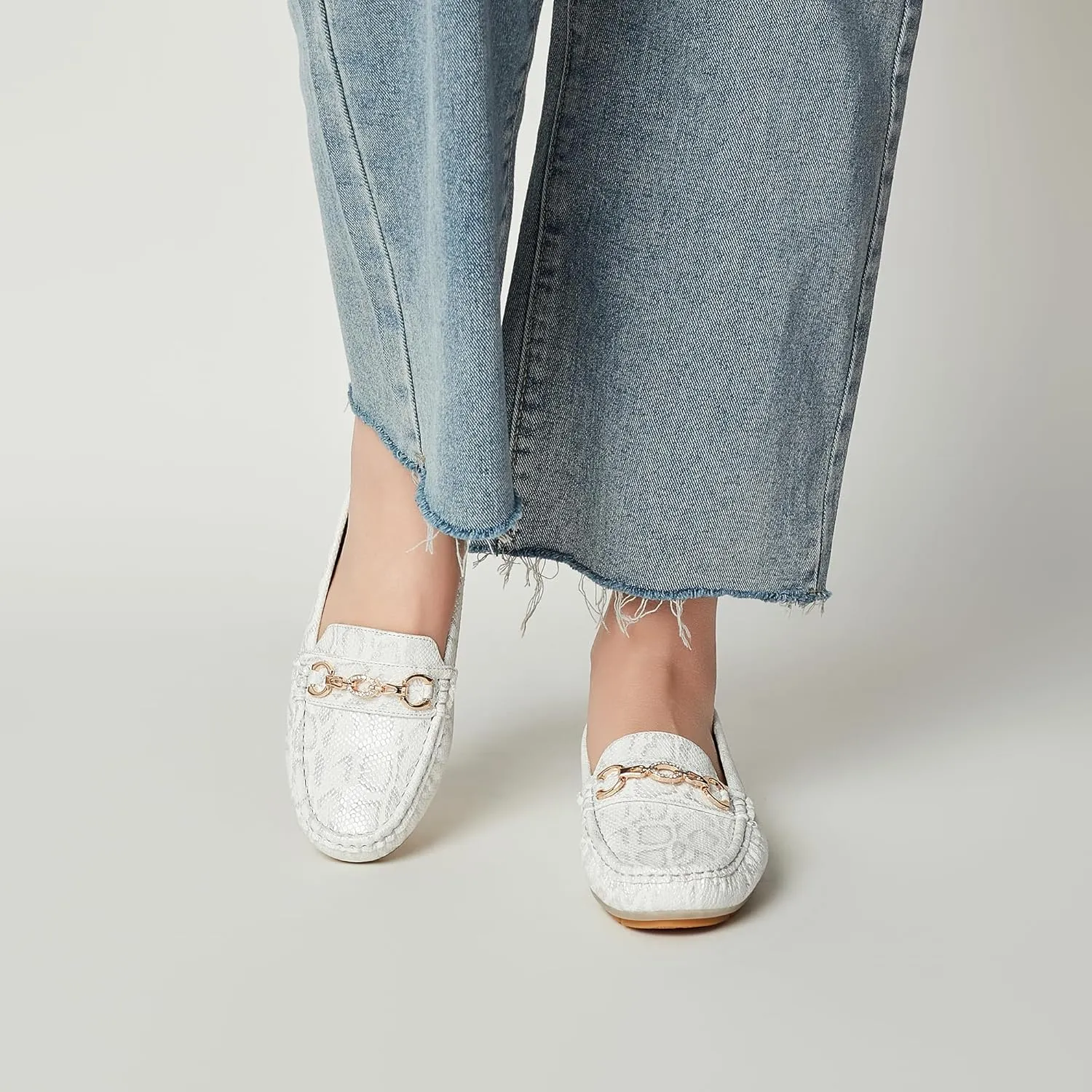 Women's Business Loafers Work Casual Flats Shoes Lightweight Penny PU Leather Slip On Walking Shoes