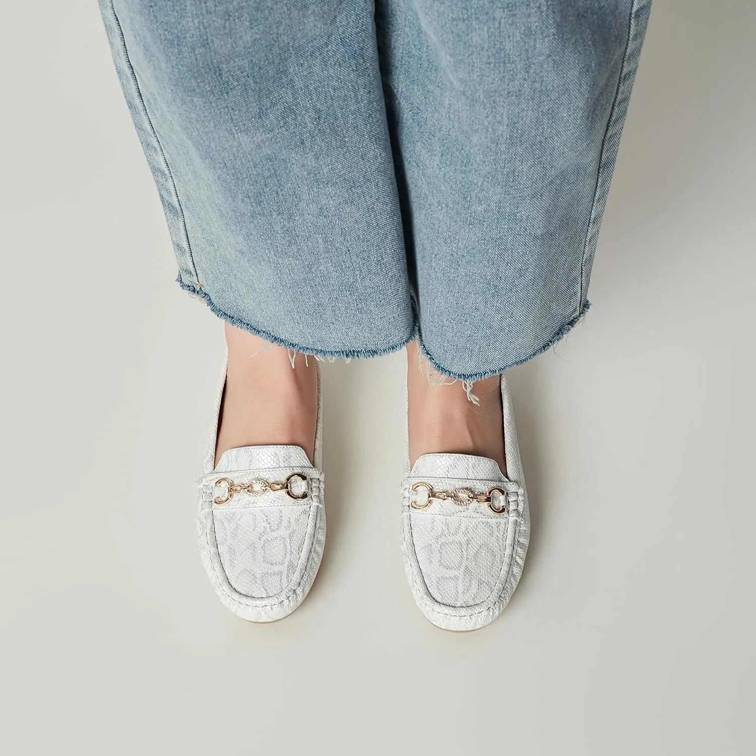 Women's Business Loafers Work Casual Flats Shoes Lightweight Penny PU Leather Slip On Walking Shoes