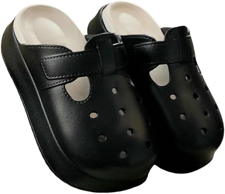 Women's Clogs Thick-Soled Eva Cork Clogs Women's Slippers Beach Sandals Women's Fashion Hollow Garden Shoes
