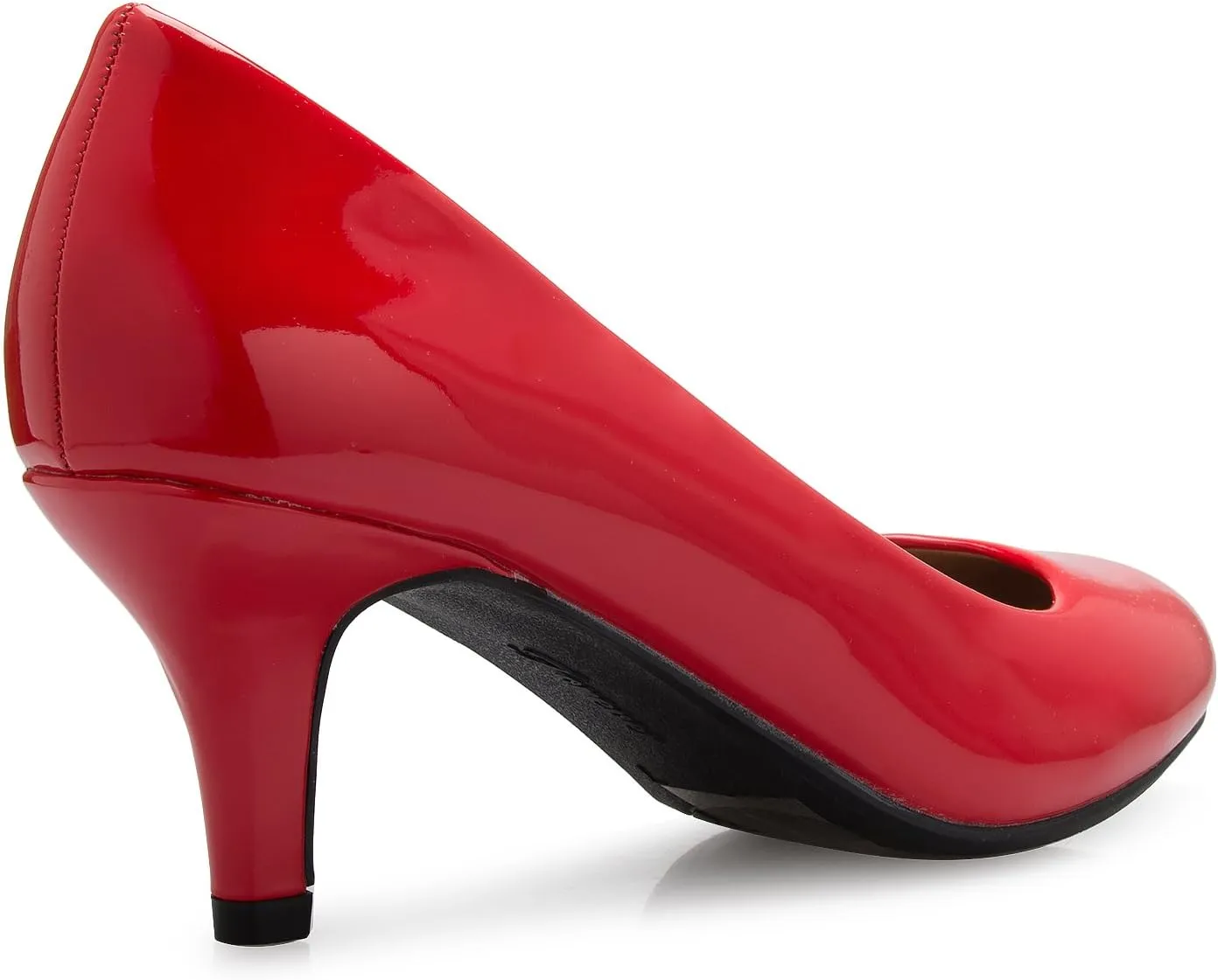 Women's Comfort Classic Round Toe Kitten Low Mid Heel Dress Pumps