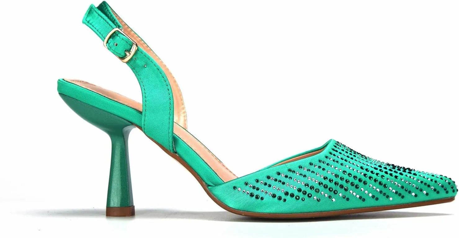 Women’s Elegant Rhinestone Pattern Evening Shoes and Matching Clutch Combo Luxury Heels for Bridal Party and