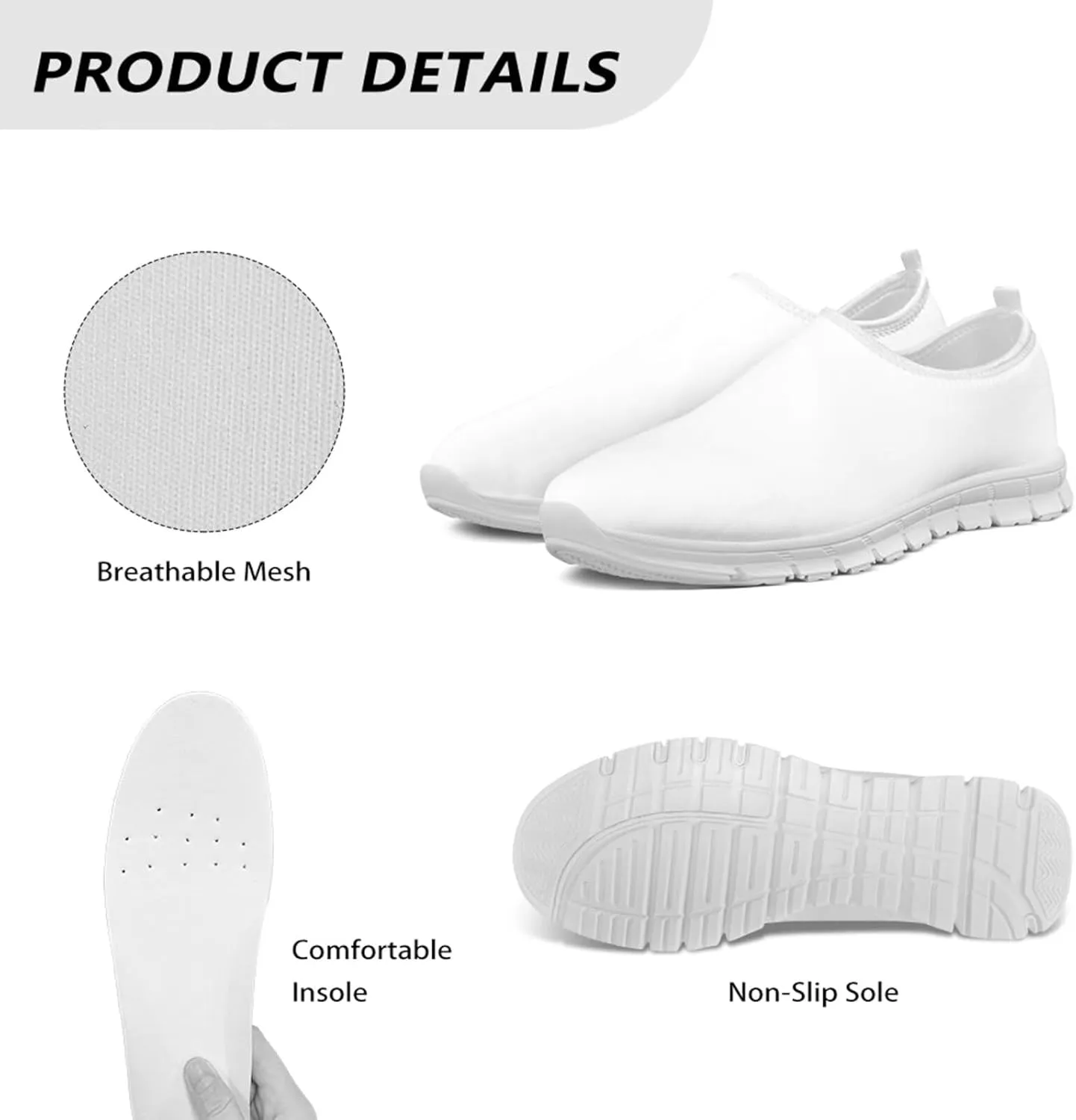 Women's Flat Shoes Lightweight Slip On Shoes for Women Causal Walking Shoes