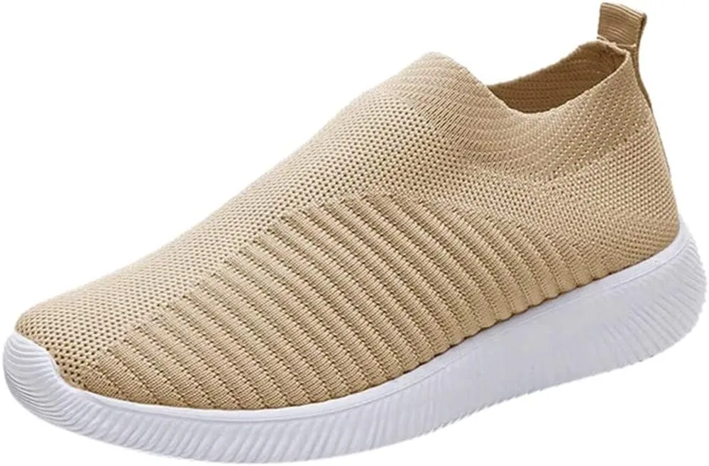 Women's Lightweight Slip On Walking Running Shoes Slip On Shoes Women Sports Casual Shoes for Fall Women's Fashion Sneakers Platform Tennis Shoe Trainers Shoe