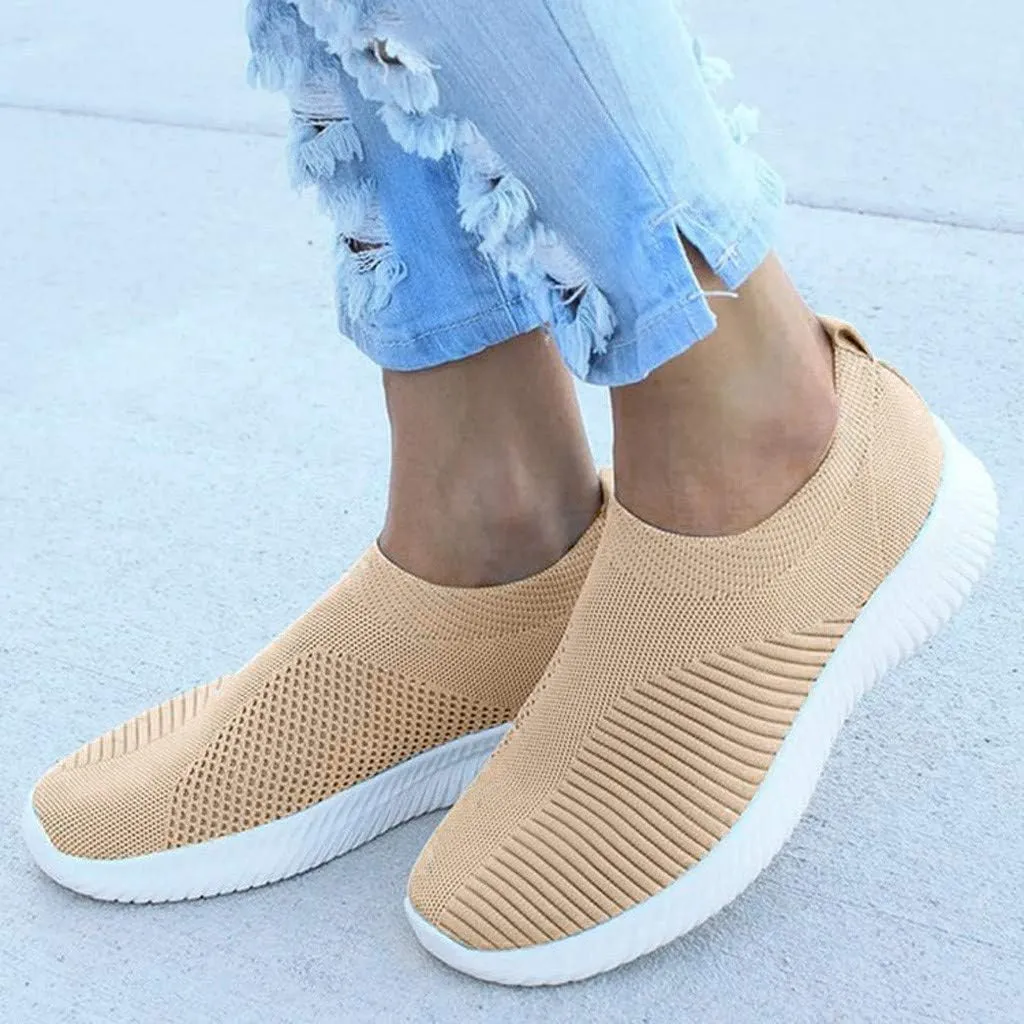 Women's Lightweight Slip On Walking Running Shoes Slip On Shoes Women Sports Casual Shoes for Fall Women's Fashion Sneakers Platform Tennis Shoe Trainers Shoe
