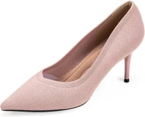 Womens Low Heel Pointed Toe Pump Shoes