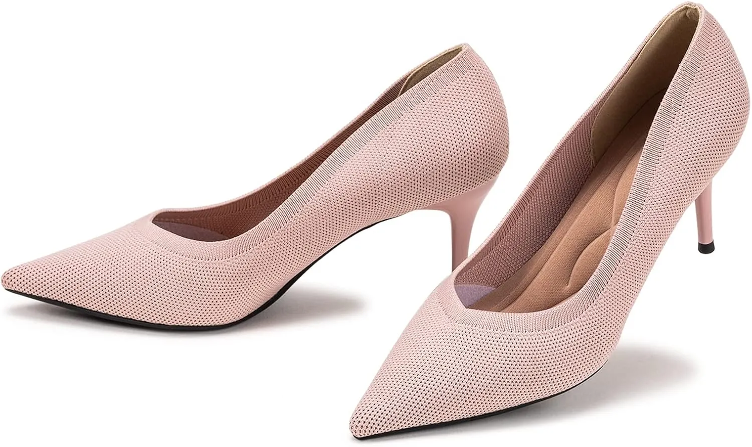 Womens Low Heel Pointed Toe Pump Shoes