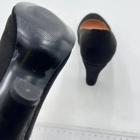 Women's Low Platform High Chunky Heeled Slip On Closed Round Toe Pump Elegant
