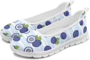 Women's Mesh Flats Shoes Breathable Slip On Shoes Casual Flats Comfortable Lightweight Walking Shoes White Sole Size 6-11