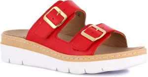 Women's Moll Double Band Slip On Platform Sandal with Removable Insole