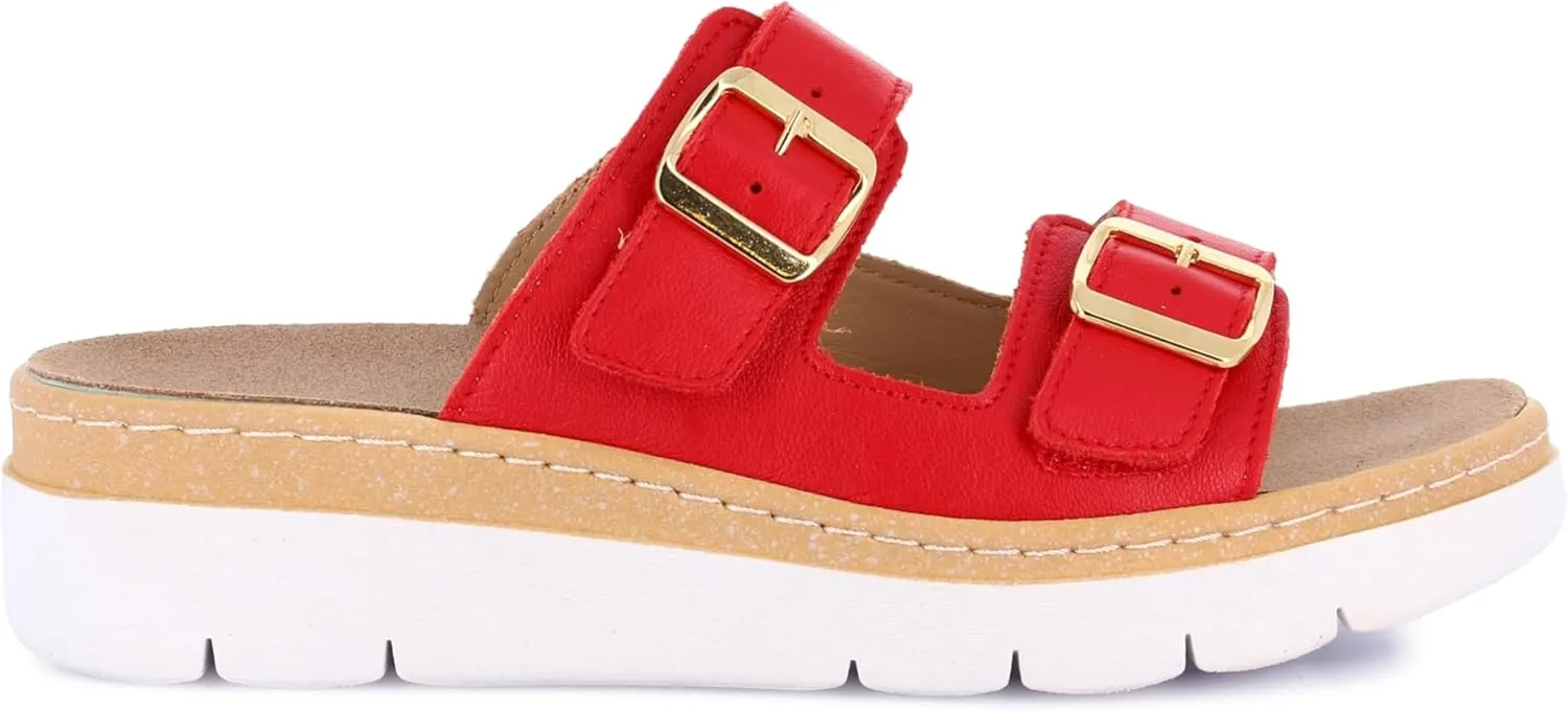 Women's Moll Double Band Slip On Platform Sandal with Removable Insole