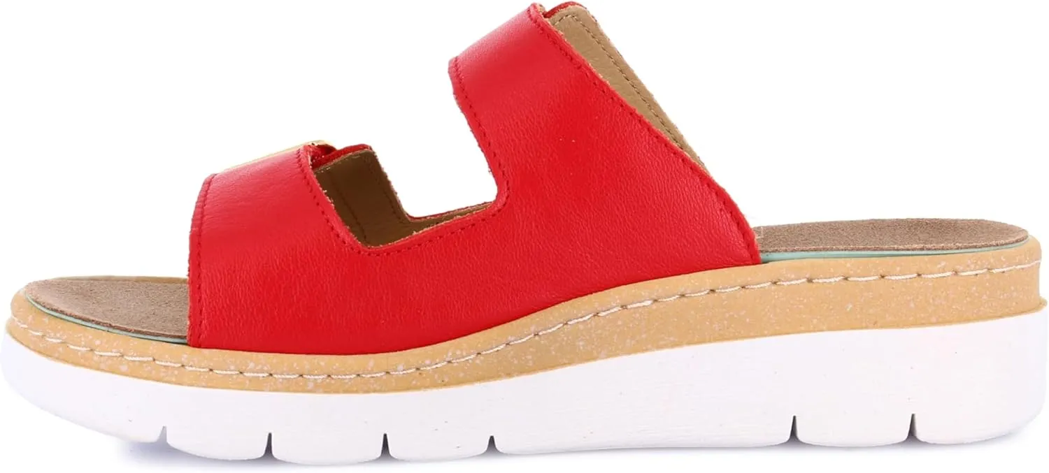 Women's Moll Double Band Slip On Platform Sandal with Removable Insole