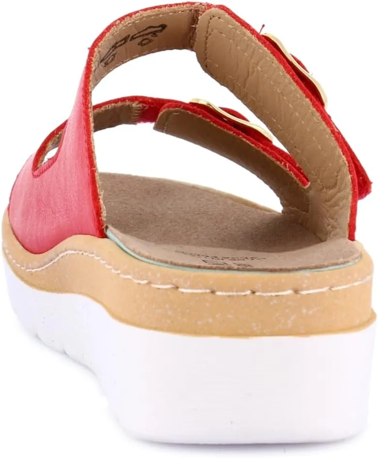 Women's Moll Double Band Slip On Platform Sandal with Removable Insole