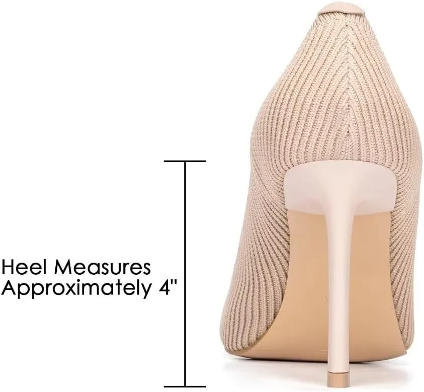 Women's Pumps Pointed Toe Kitten Heel Slip On Dressy Casual Shoes
