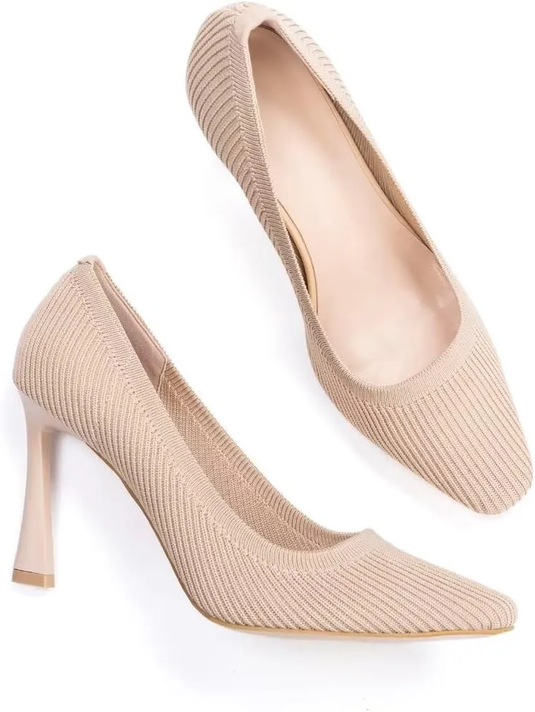 Women's Pumps Pointed Toe Kitten Heel Slip On Dressy Casual Shoes