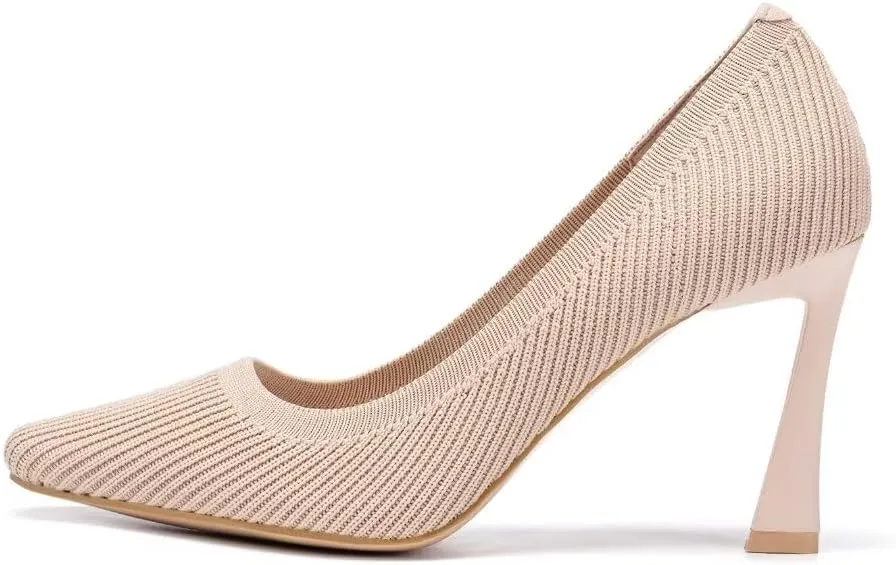 Women's Pumps Pointed Toe Kitten Heel Slip On Dressy Casual Shoes