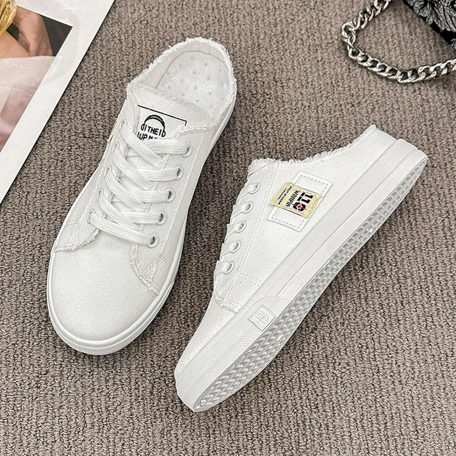 Womens Shoes Ethnic Casual Shoes Summer Fashion Hollow Breathable Flat Heel Soft Woven Leather Shoes Slip on for Men