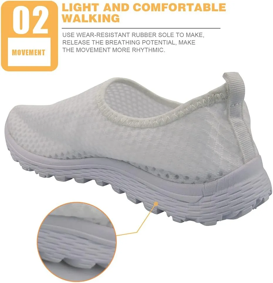 Women's Shoes Slip On Lightweight Breathable Mesh Sneakers Running Walking Shoes for Ladies Girls