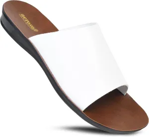 Womens Slides Slip On Comfort with Arch Support Slides for Women Summer Yoga Mat Indoor Outdoor Walking Ladies Flat Sandals Dressy Non Slip Footbed Cute Beach Sandalias De Mujer