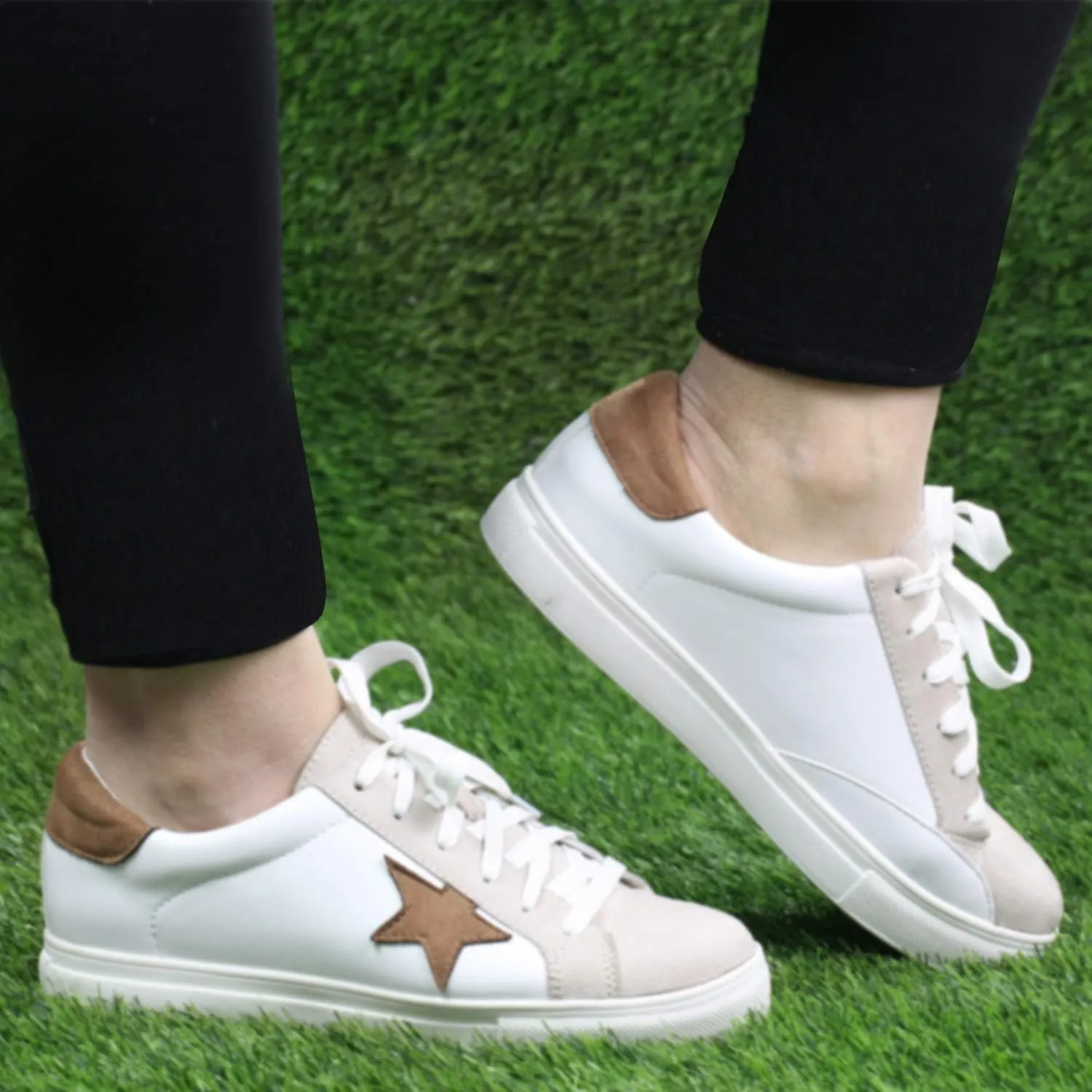 Womens Sneaker Flats Fashion Sneaker Glitter Metallic Lace Up Sparkle Slip On Street Casual Running Shoes