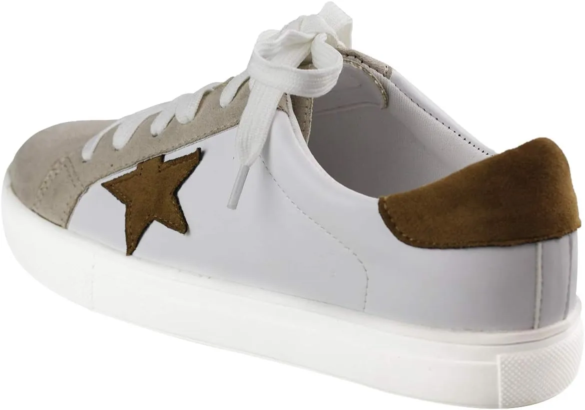 Womens Sneaker Flats Fashion Sneaker Glitter Metallic Lace Up Sparkle Slip On Street Casual Running Shoes