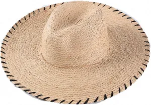 Women's Wide Brim Braided Sun Hat UPF 50  Sun Protection Floppy Summer Beach Cap Lafite Straw Hat