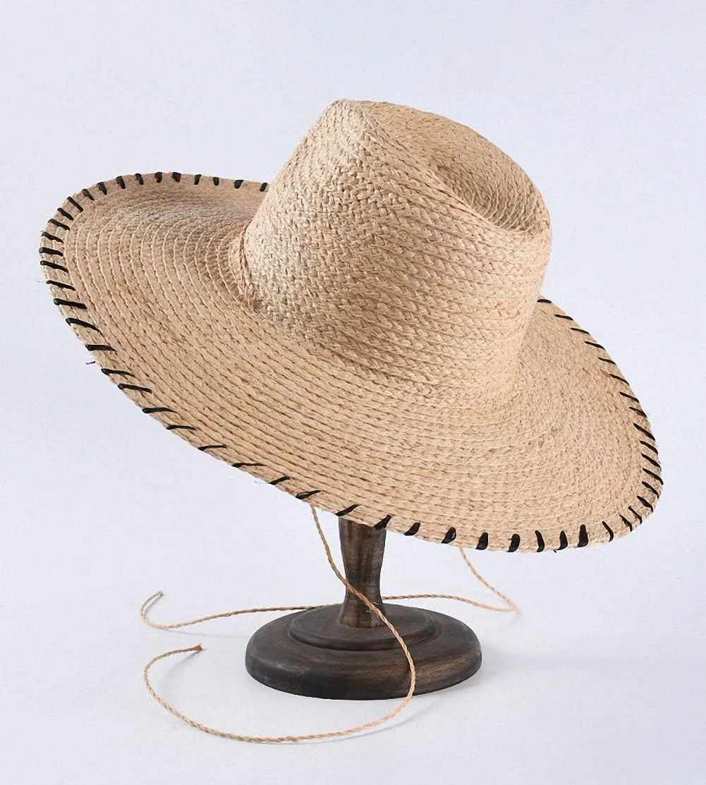 Women's Wide Brim Braided Sun Hat UPF 50  Sun Protection Floppy Summer Beach Cap Lafite Straw Hat