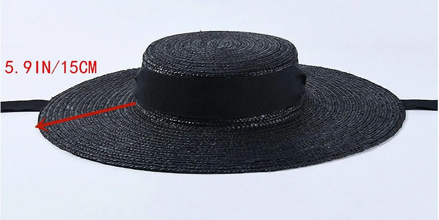 Women's Wide Brim Braided Sun Hat UPF 50  Sun Protection Floppy Summer Beach Cap Straw Hat