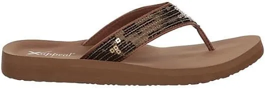 XAPPEAL Samantha - Women's Slip-On Sequins Thong Summer Flip Flop Sandals