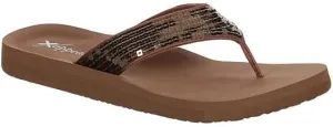 XAPPEAL Samantha - Women's Slip-On Sequins Thong Summer Flip Flop Sandals