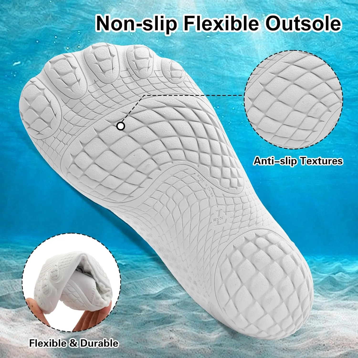 XIHALOOK Water Hiking Shoes for Women Men Barefoot Wide Toe Minimalist Shoes for Beach Swim River Pool Lake Surfing Training