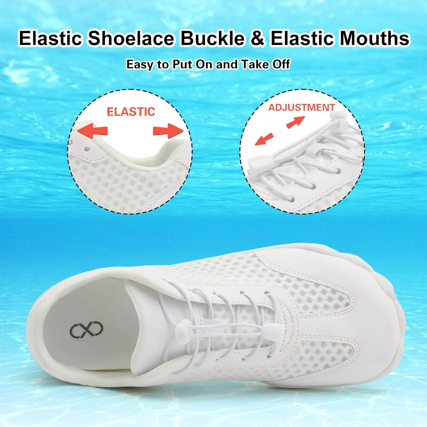 XIHALOOK Water Hiking Shoes for Women Men Barefoot Wide Toe Minimalist Shoes for Beach Swim River Pool Lake Surfing Training