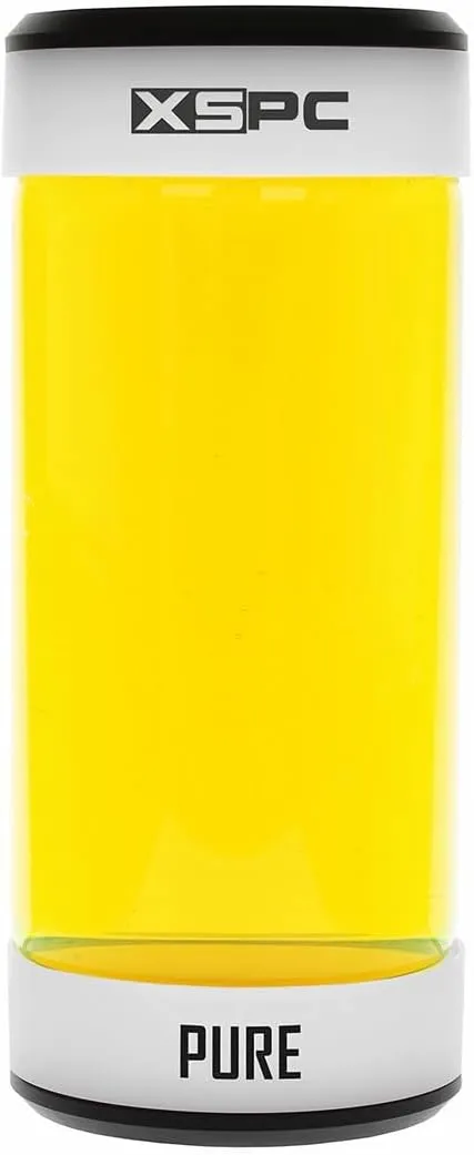 XSPC Pure Premix Distilled PC Coolant, 1 Liter, UV Yellow, 2-Pack