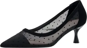 YooPrettyz Women See Through Mesh Sexy High Heels Formal Dressy Pump Shoes Pointed Toe Office Kitten Heels