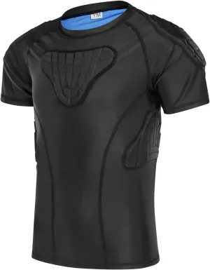 Youth Kids Padded Football Rib Protector, Boys Girls Rib Chest Guard Shirt for Rugby Baseball Soccer Basketball