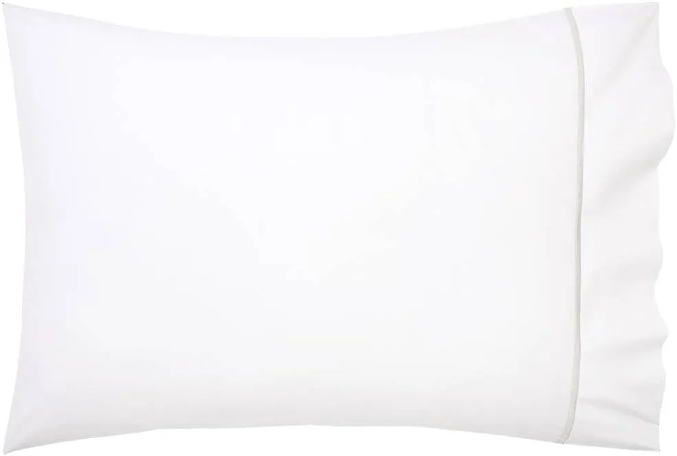Yves Delorme Athéna Nacre (Ivory) King 21 x 43 in Pillowcase Extra Soft and Cooling Luxury Sheets, 100% Natural Organic Cotton - Breathable and Durable